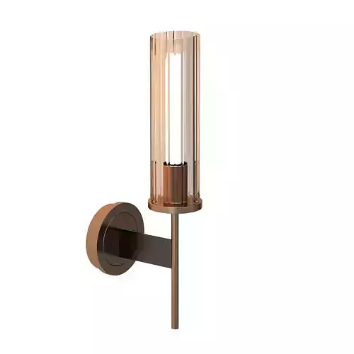 bulrush wall sconce with clear glass tube