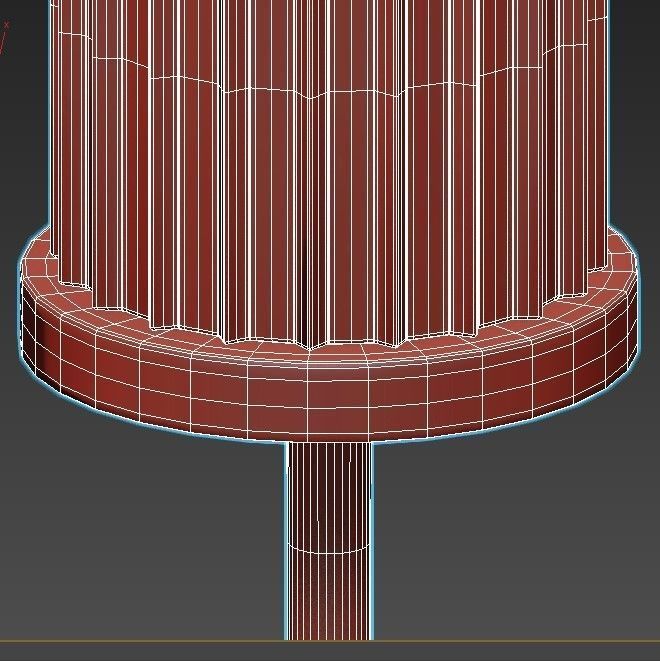 bulrush wall sconce with clear glass tube 3D model_4