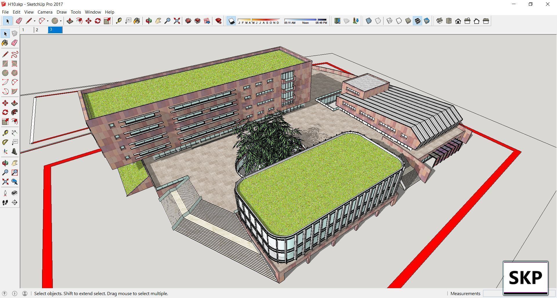 Sketchup Office building H10 3D model_2
