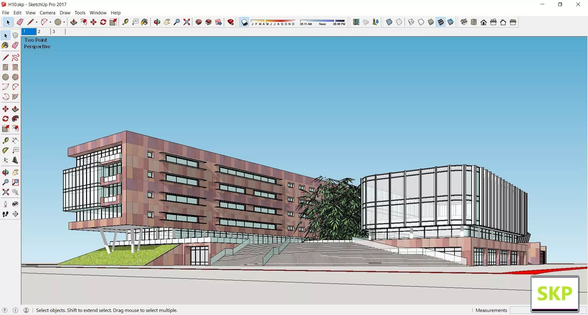 Sketchup Office building H10 3D model_0