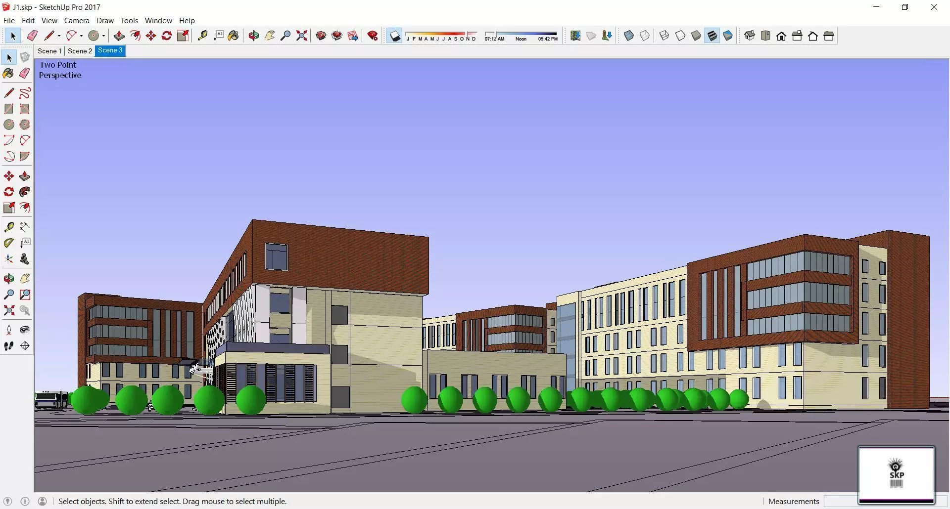 Sketchup Office building J1 Free 3D model