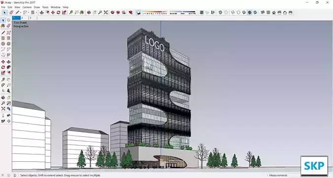Sketchup Office building J4 3D model