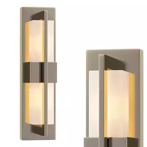 gleee two modern wall sconces with glass panels
