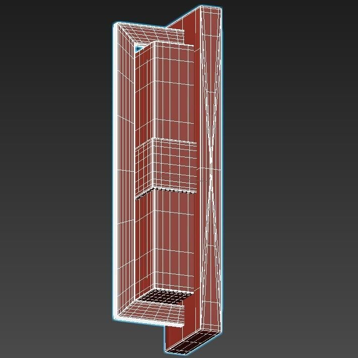 gleee two modern wall sconces with glass panels 3D model_3