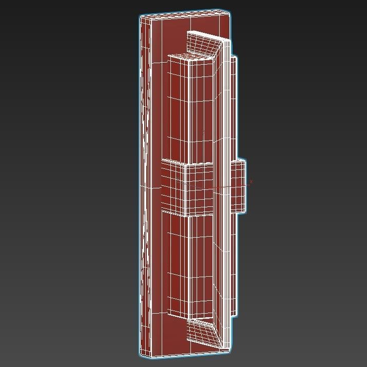 gleee two modern wall sconces with glass panels 3D model_2