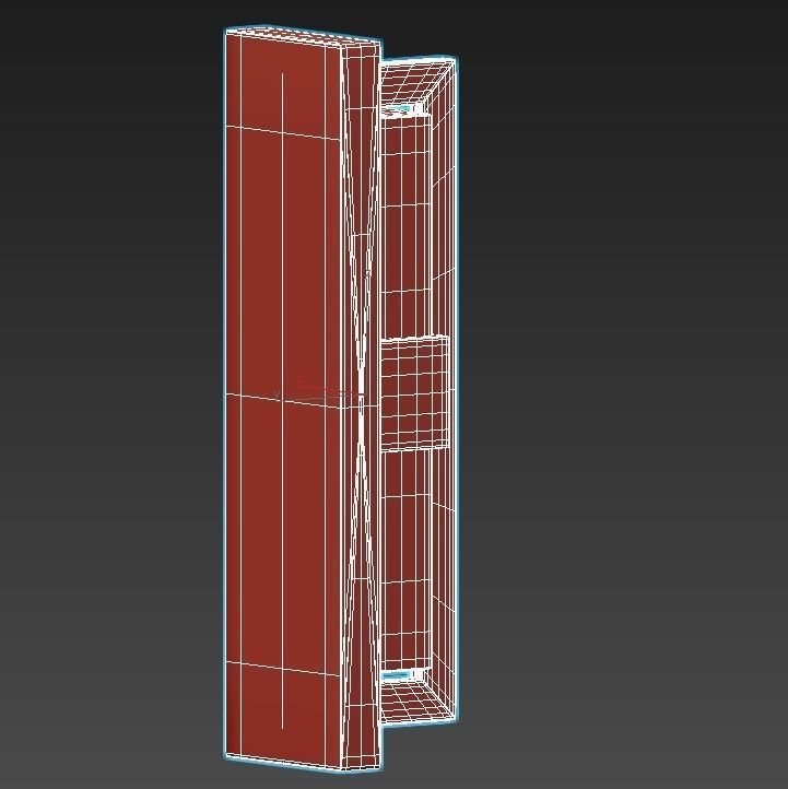 gleee two modern wall sconces with glass panels 3D model_5