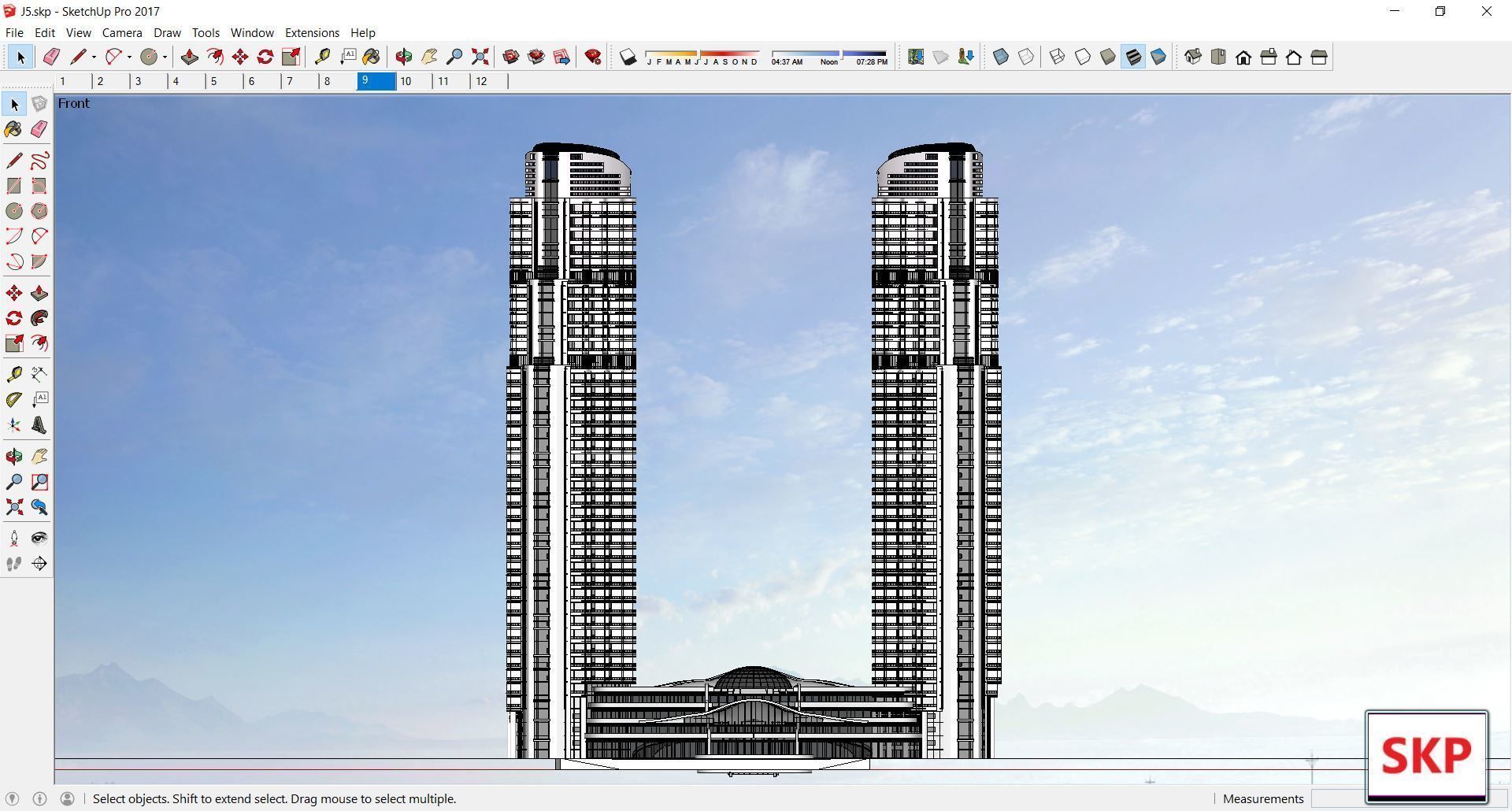 Sketchup Office building J5 3D model_2