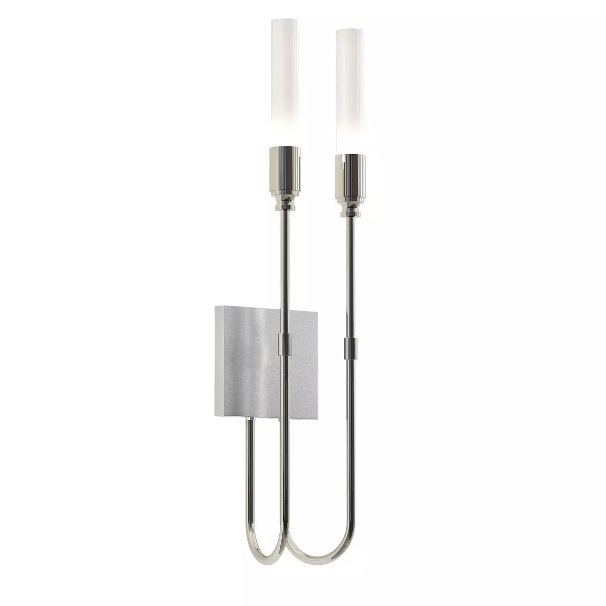 simona two light wall sconce in stainless steel 3D model