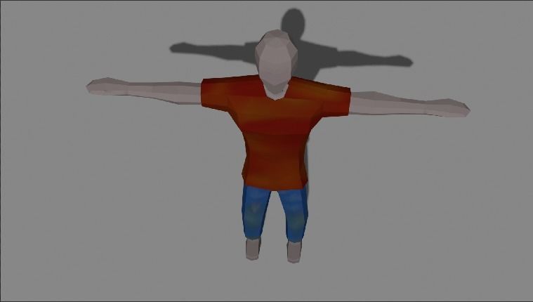 Lowpoly character man 3D model_1