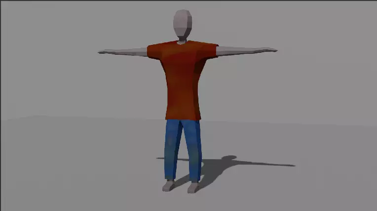 Lowpoly character man 3D model_0