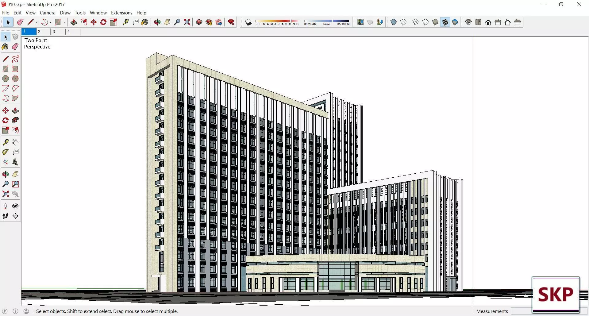 Sketchup Office building J10 3D model_0