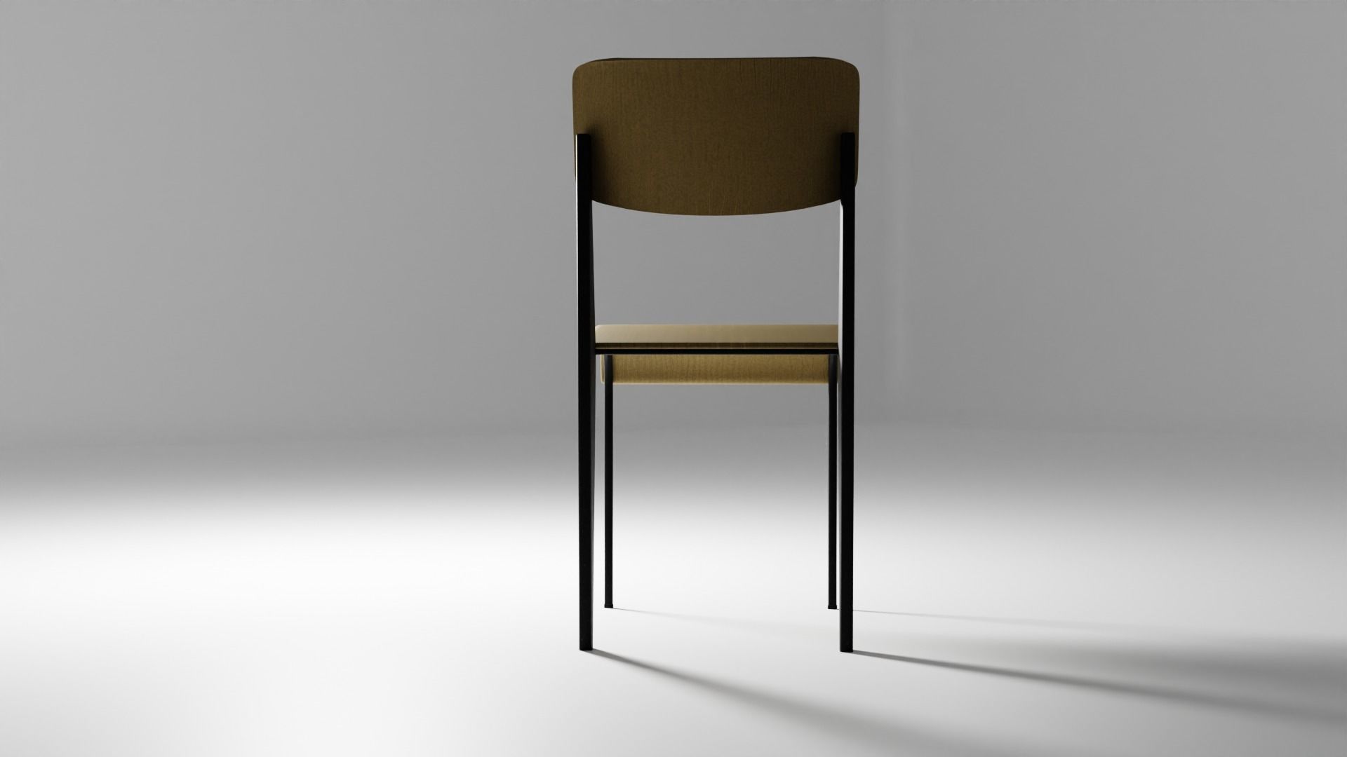 1950 Chair Low-poly 3D model_5