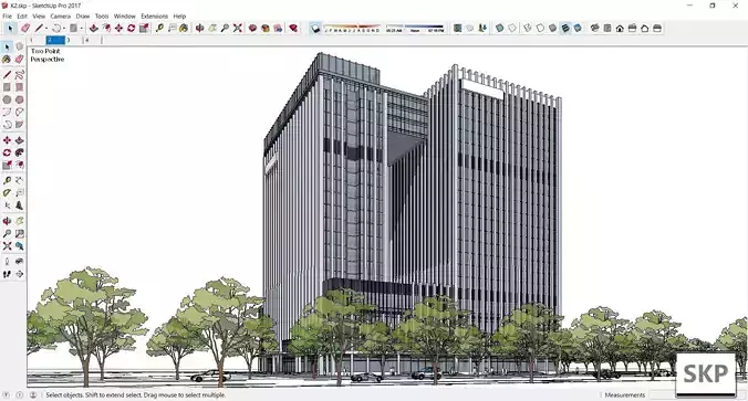 Sketchup Office building K2 3D model