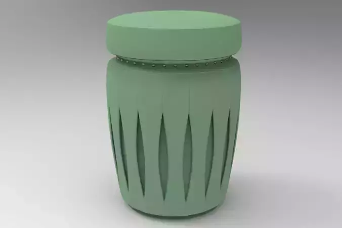 Belle De Jour Pouf Low-poly 3D model