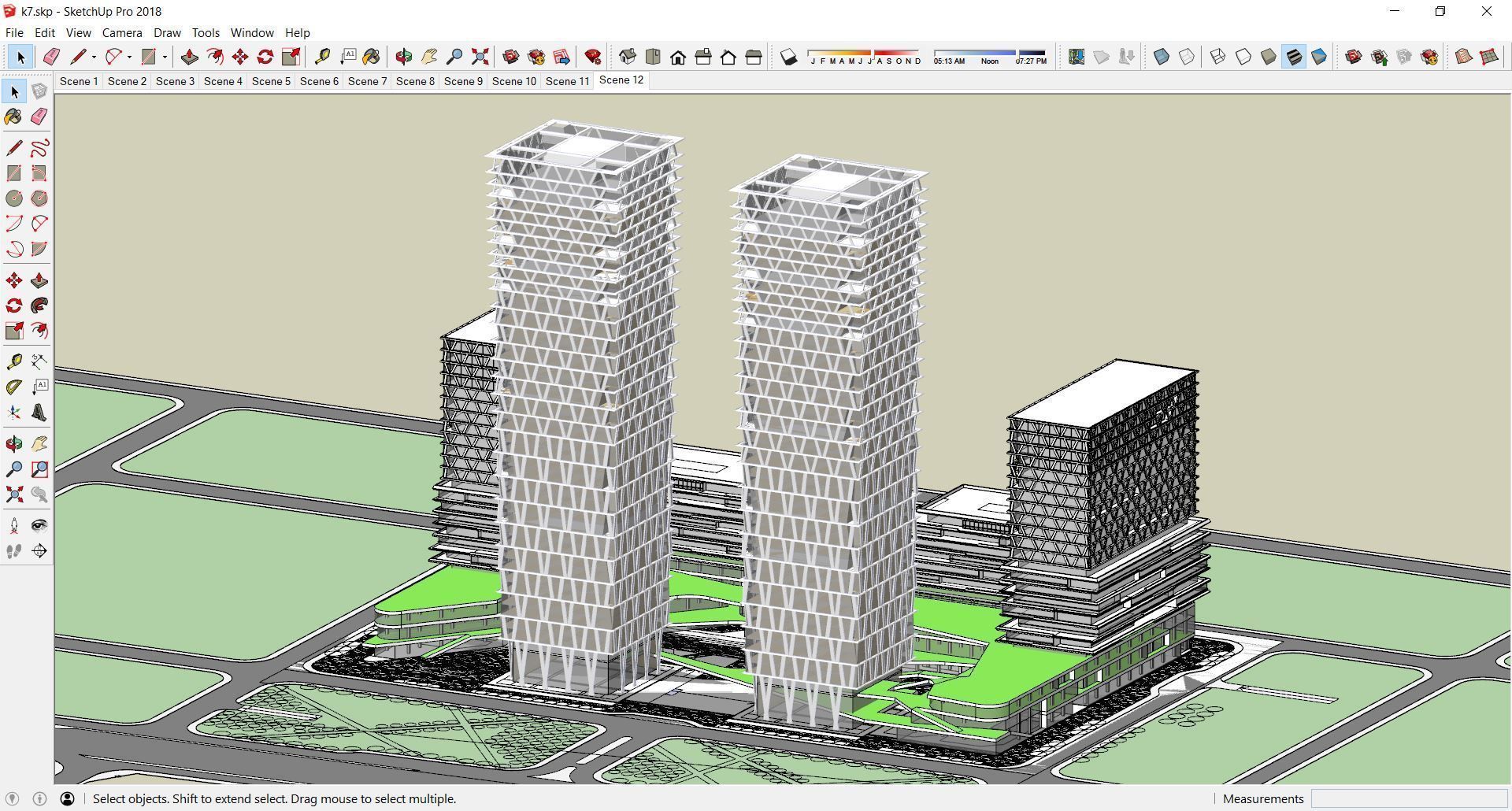 Sketchup Office building K7 3D model_1