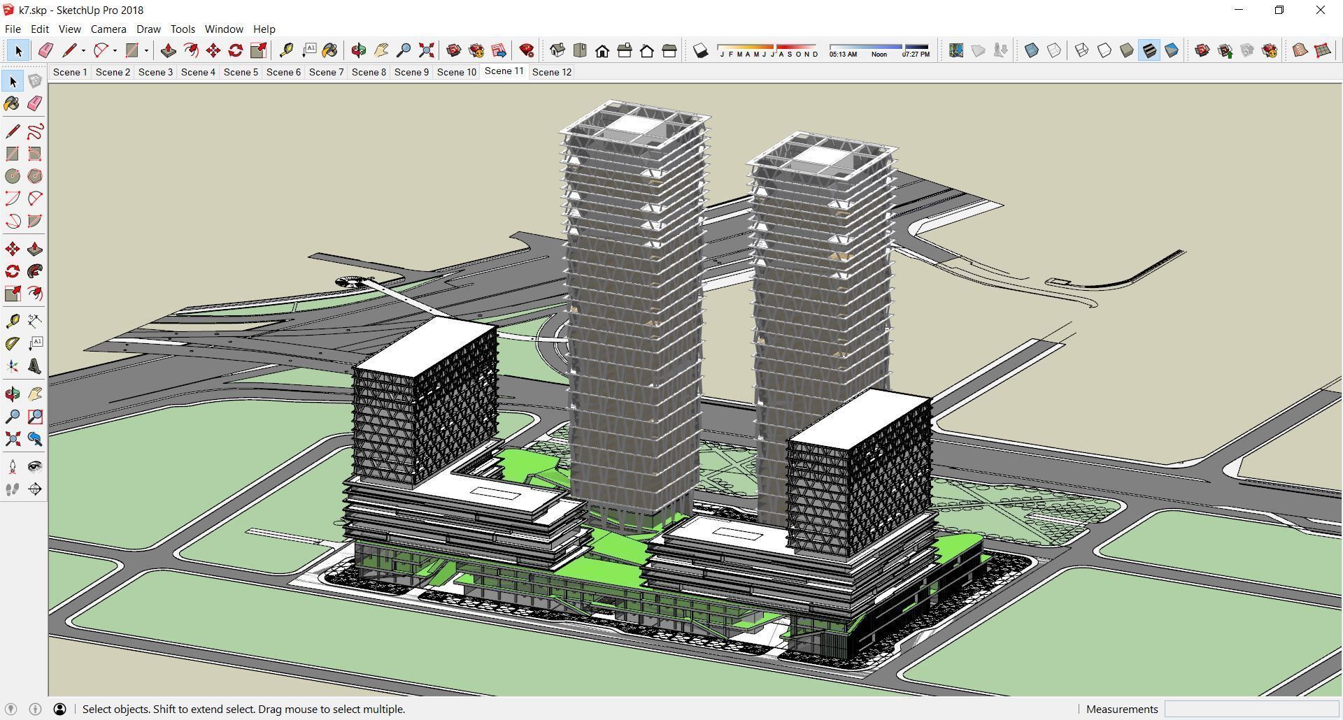 Sketchup Office building K7 3D model_4