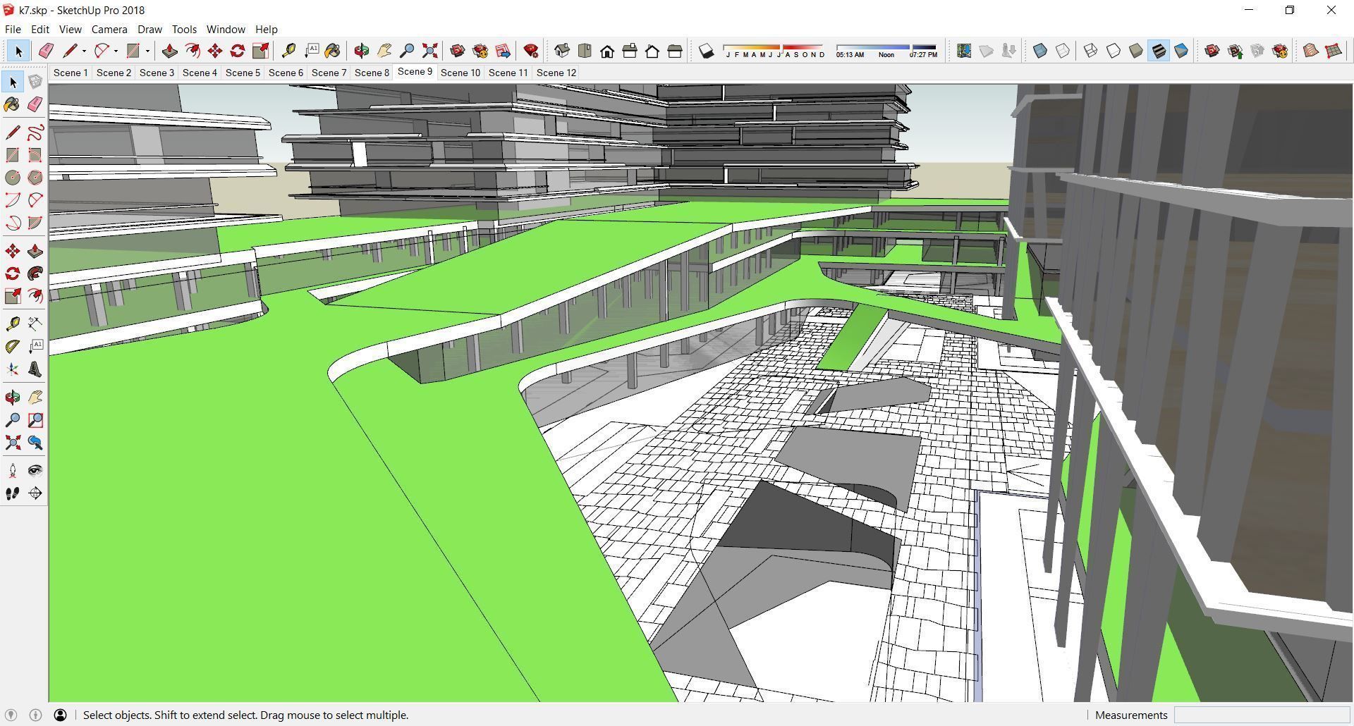 Sketchup Office building K7 3D model_2