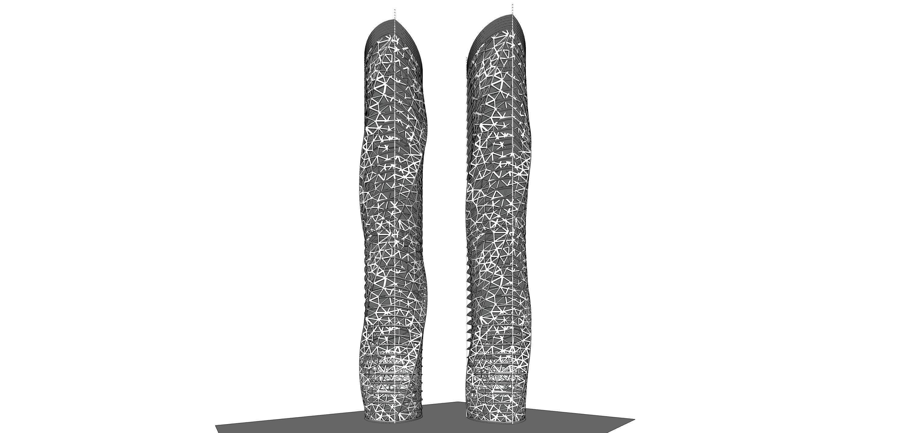 Sketchup Office building Q2 3D model_1