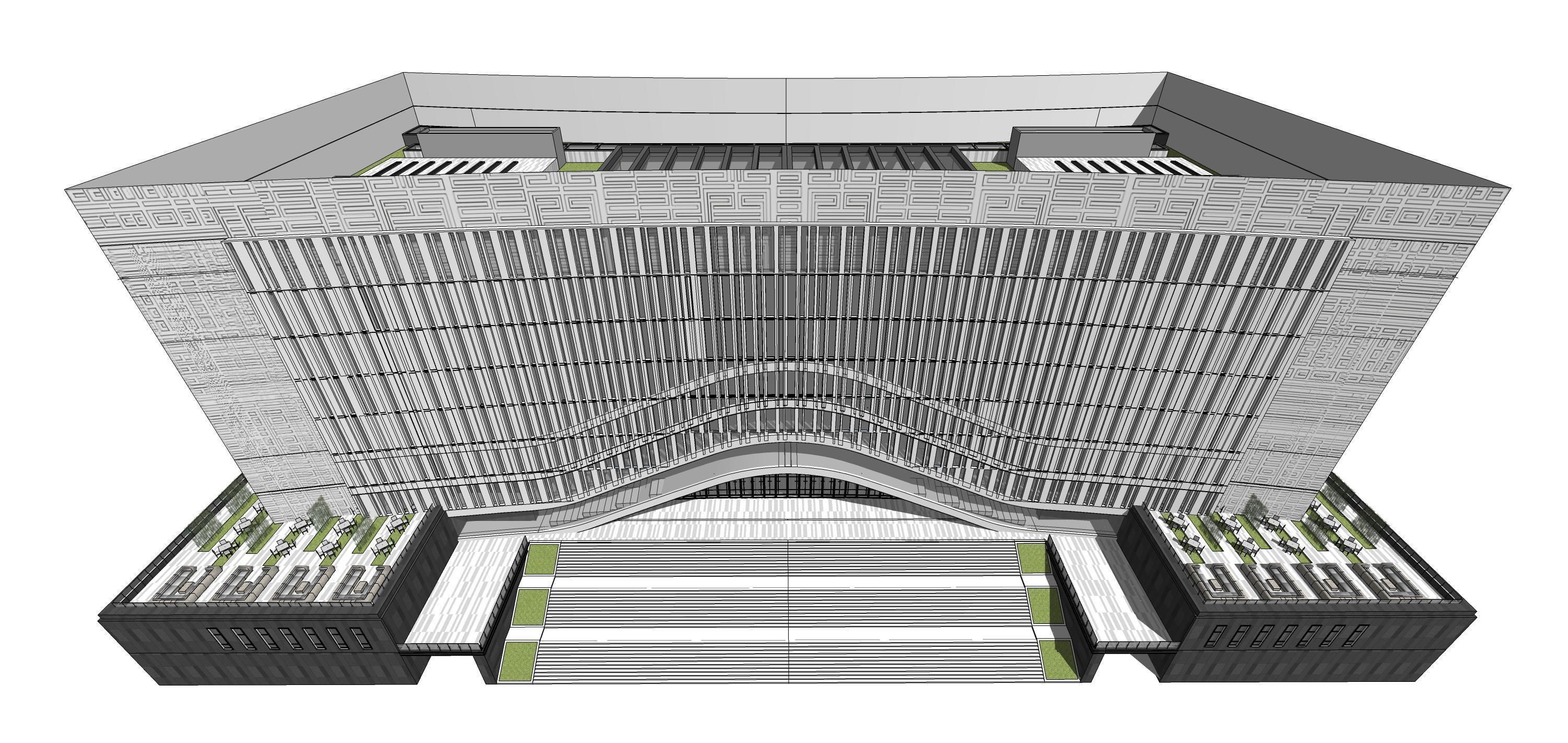 Sketchup Office building Q3 3D model_2