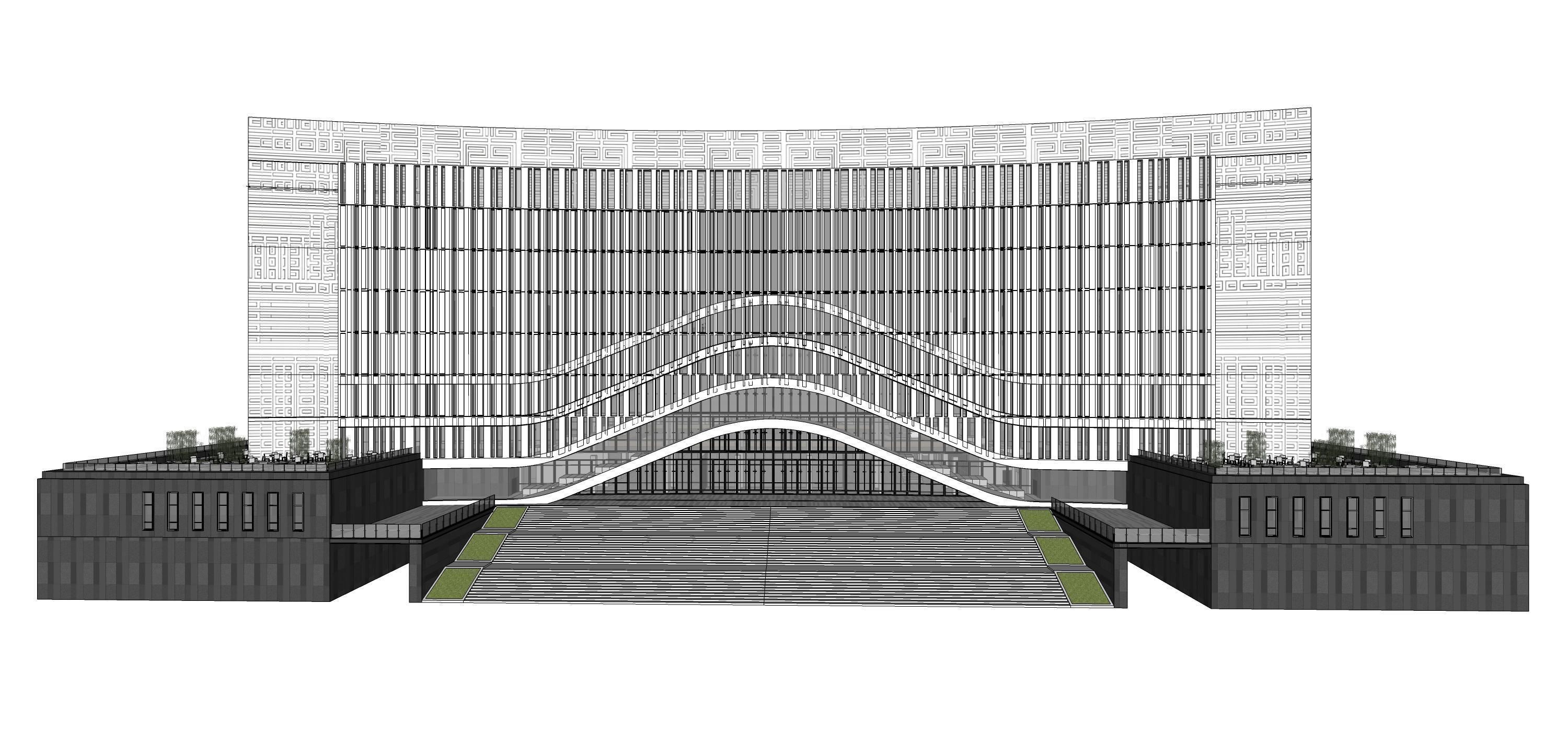 Sketchup Office building Q3 3D model_1