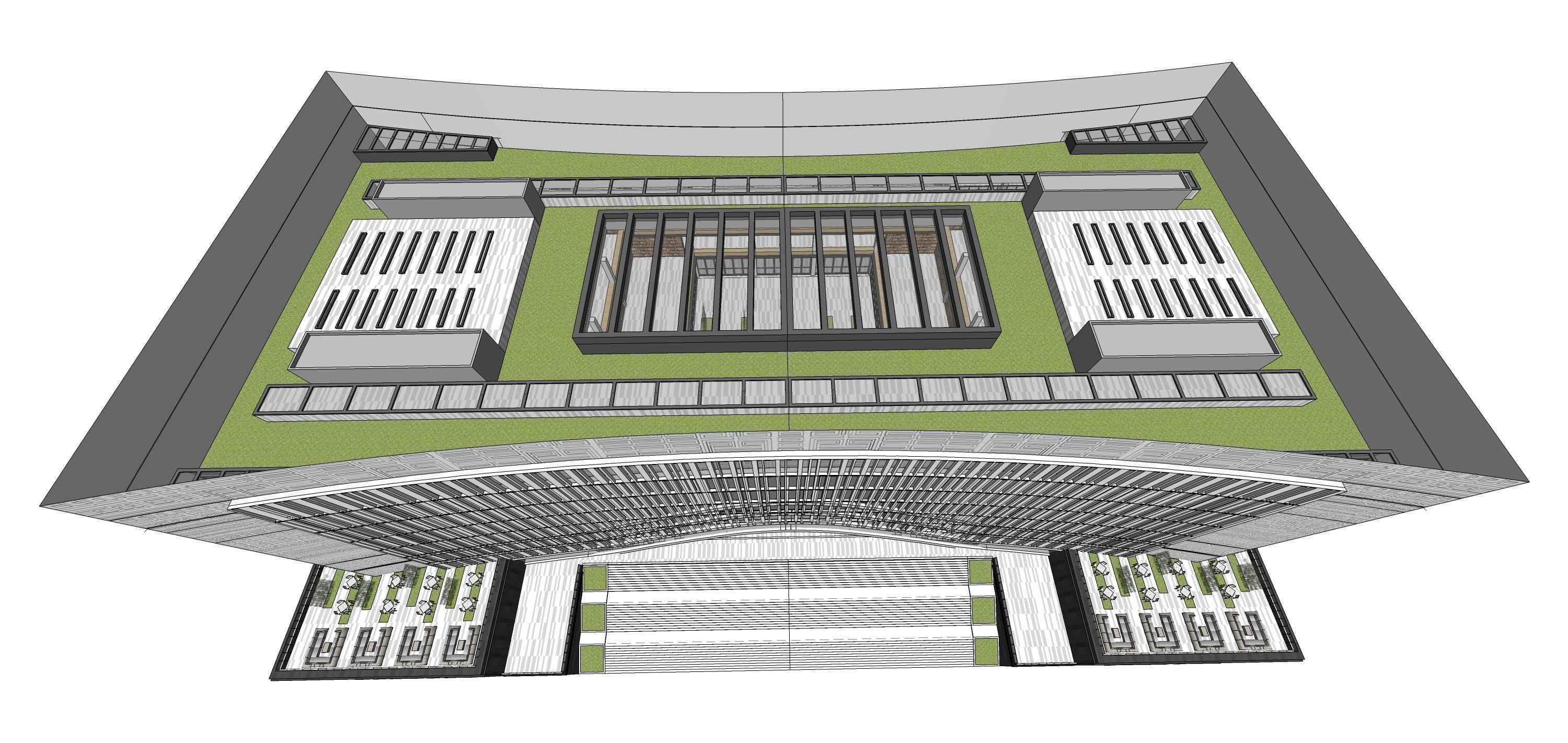 Sketchup Office building Q3 3D model_5