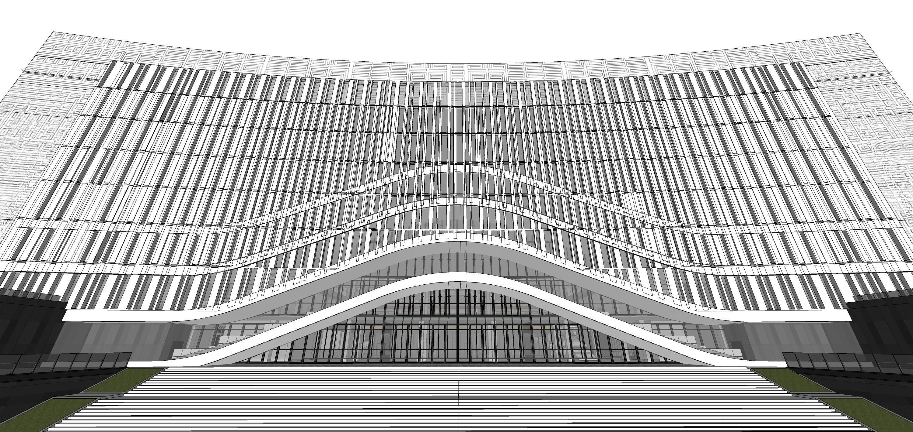 Sketchup Office building Q3 3D model_6