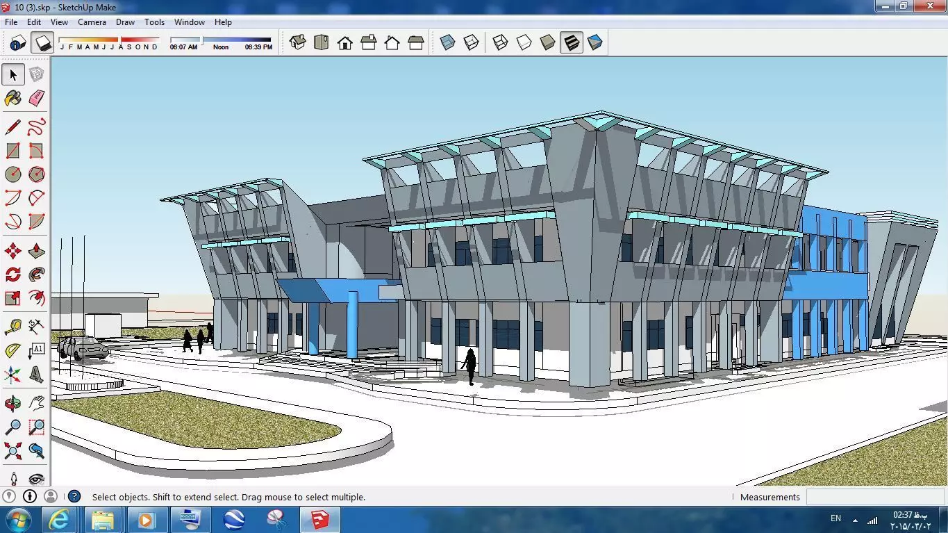 Sketchup Office building OFF3 Free 3D model_0