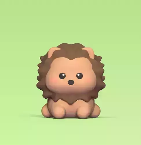 Cute Lying Lion