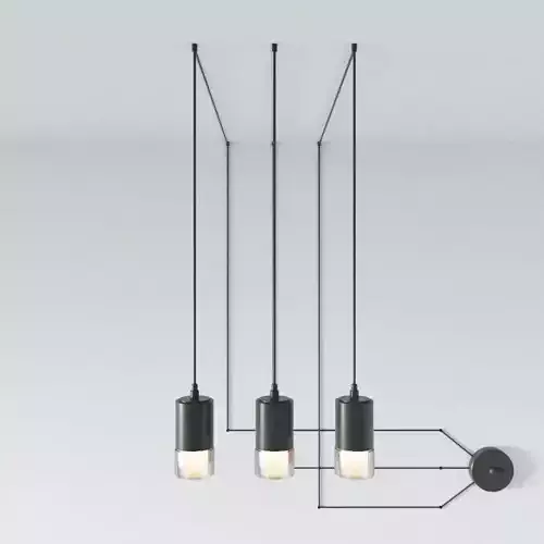 Suspended lamp wireflow freeform 0363 led suspension lamp 3D model