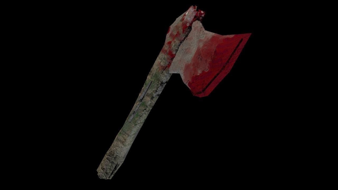 Axe for Battle Low-poly 3D model_3