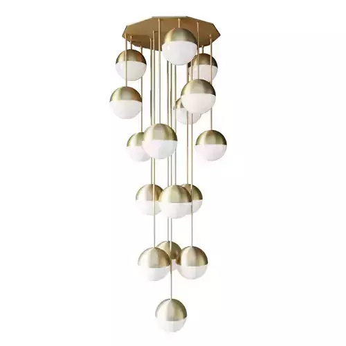 Lamp Italian globe cedar moss light 16