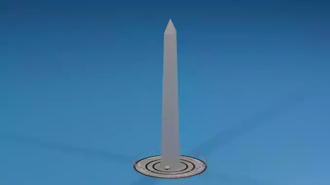 Cartoon USA Washington Monument Landmark Low-poly 3D model