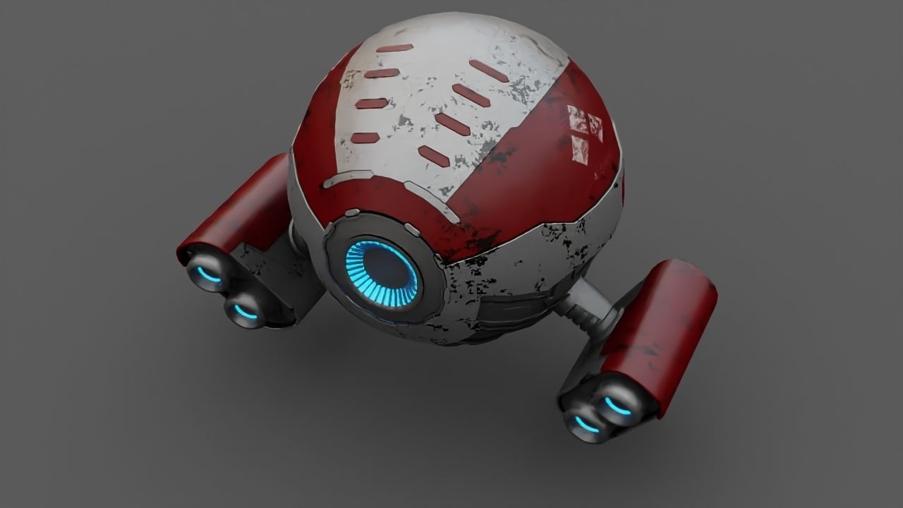 DRONE BOT  3D model_3
