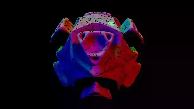 Abstract Blender model for sci-fi