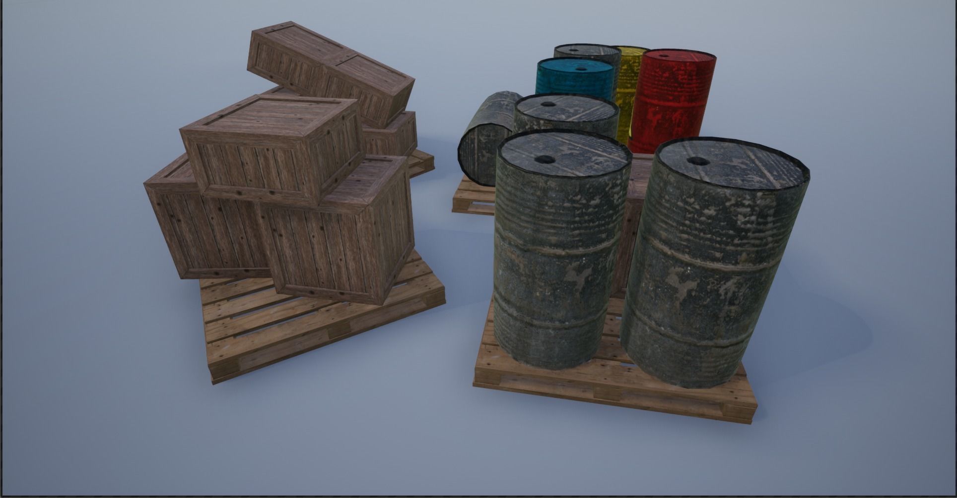 Warehouse Barrels-Pallets-Crates Collection _8