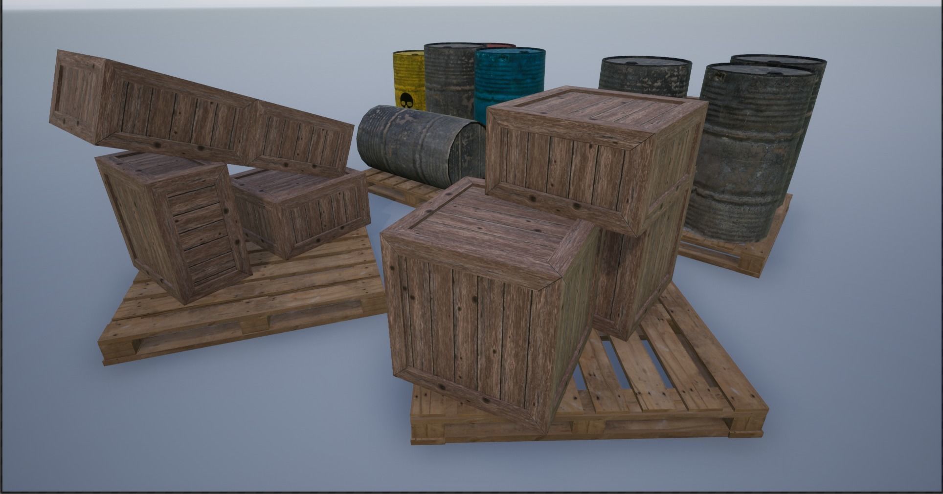 Warehouse Barrels-Pallets-Crates Collection _6