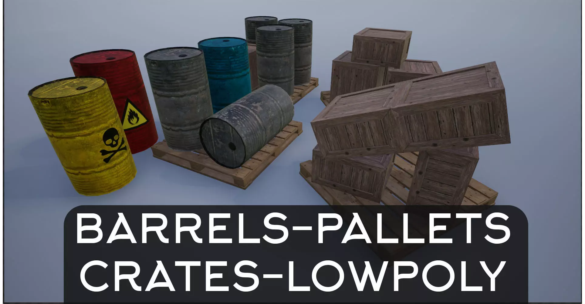 Warehouse Barrels-Pallets-Crates Collection _0