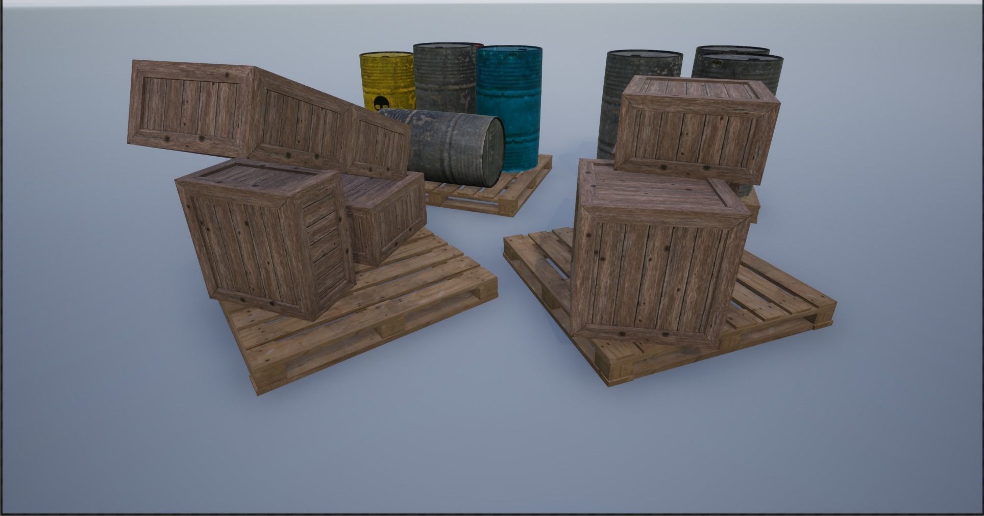 Warehouse Barrels-Pallets-Crates Collection _7