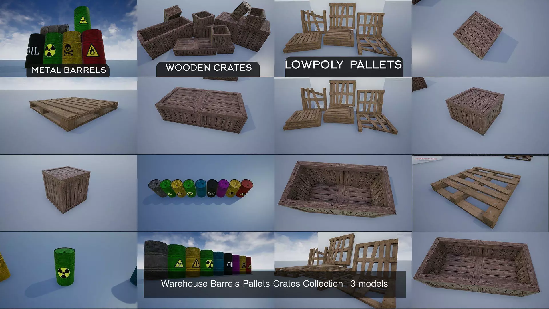 Warehouse Barrels-Pallets-Crates Collection _1