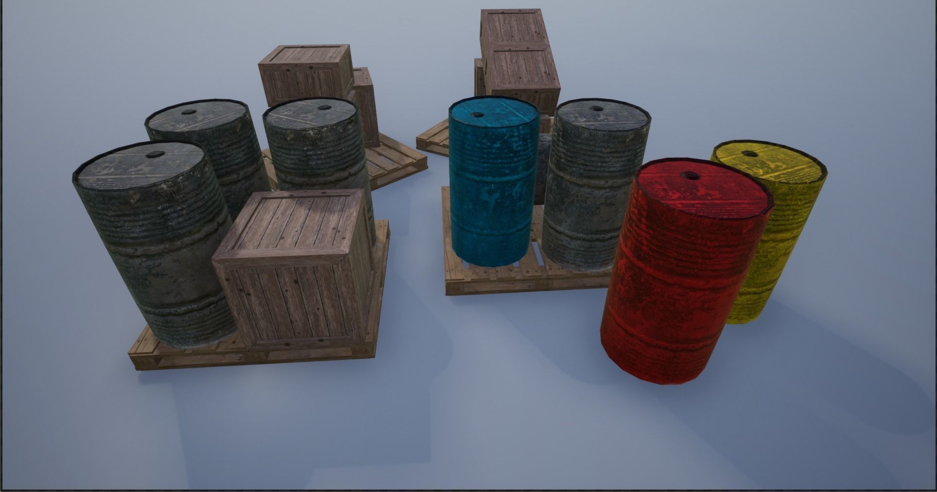Warehouse Barrels-Pallets-Crates Collection _5
