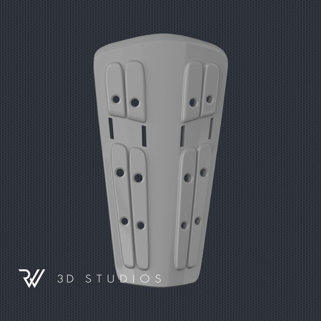 MK1 Ninja Shin Guard - STL File 3D print model_3