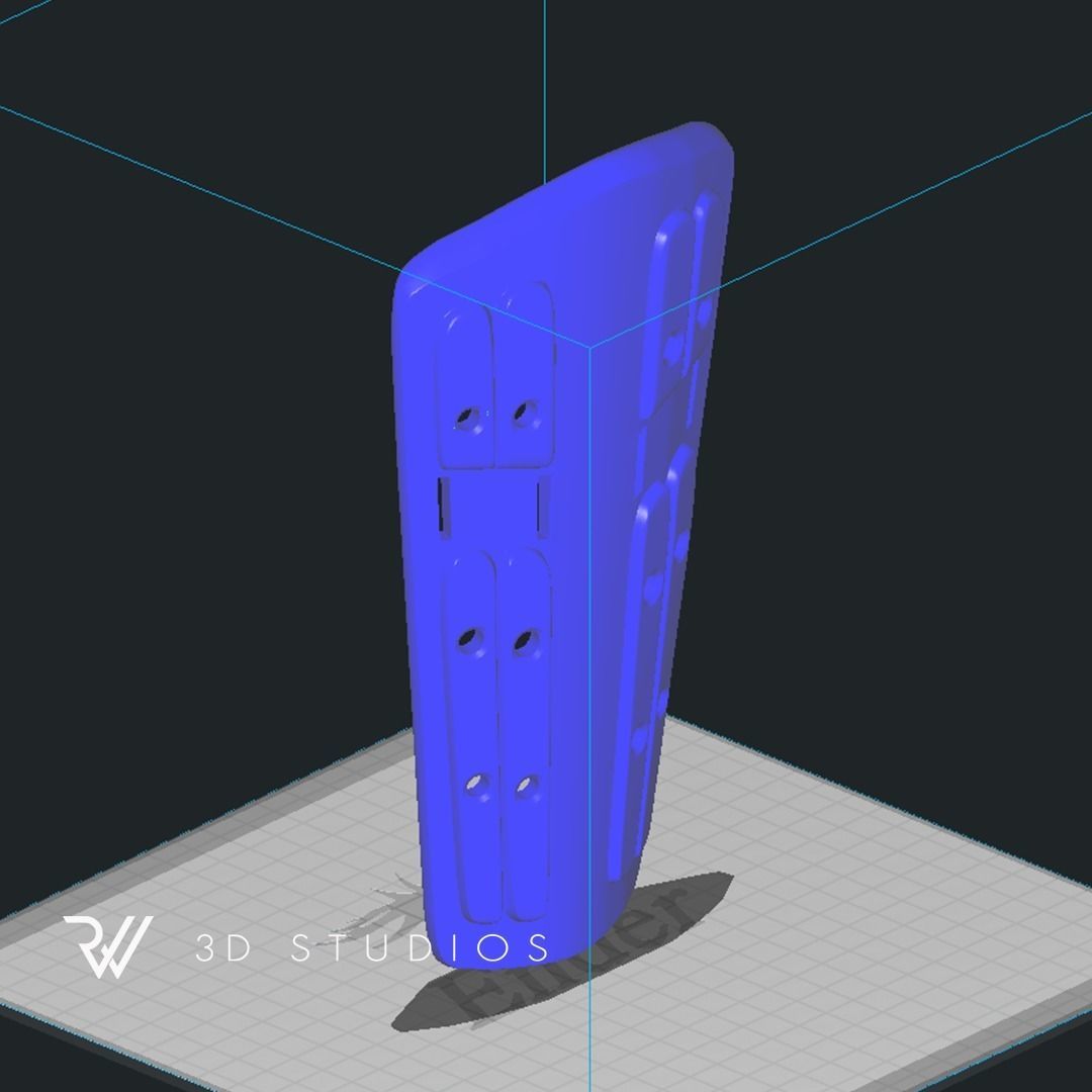 MK1 Ninja Shin Guard - STL File 3D print model_7
