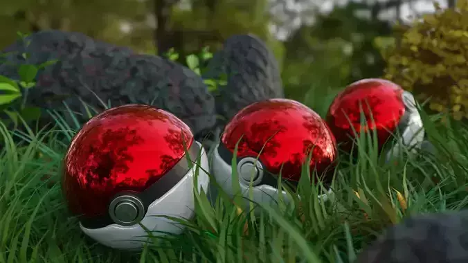 Pokeball - The Pokemon Free 3D model