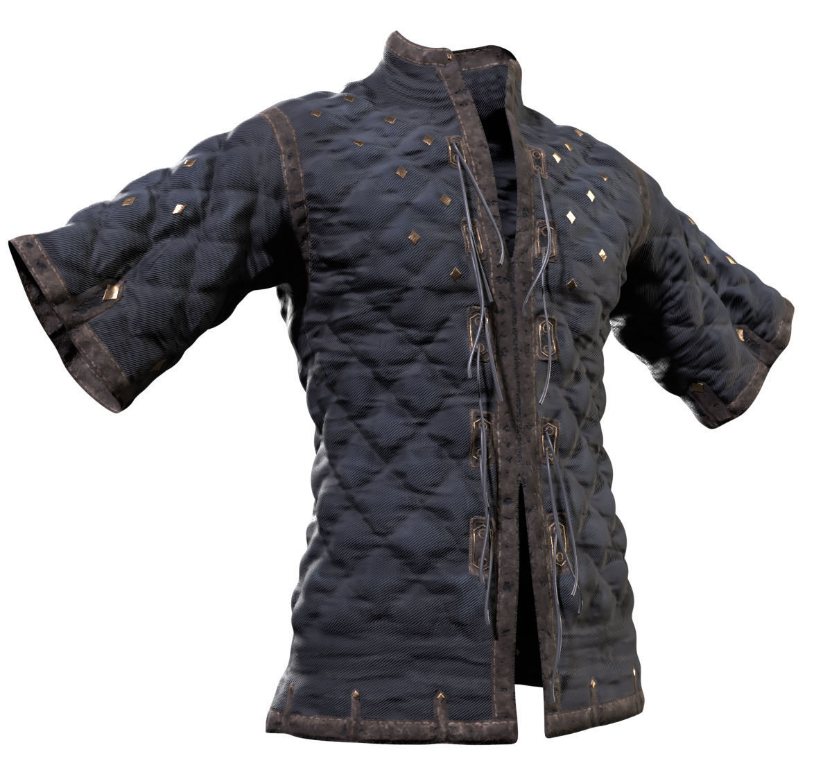 Medieval Jackets Vol 02 Base Mesh Low-poly 3D model_12