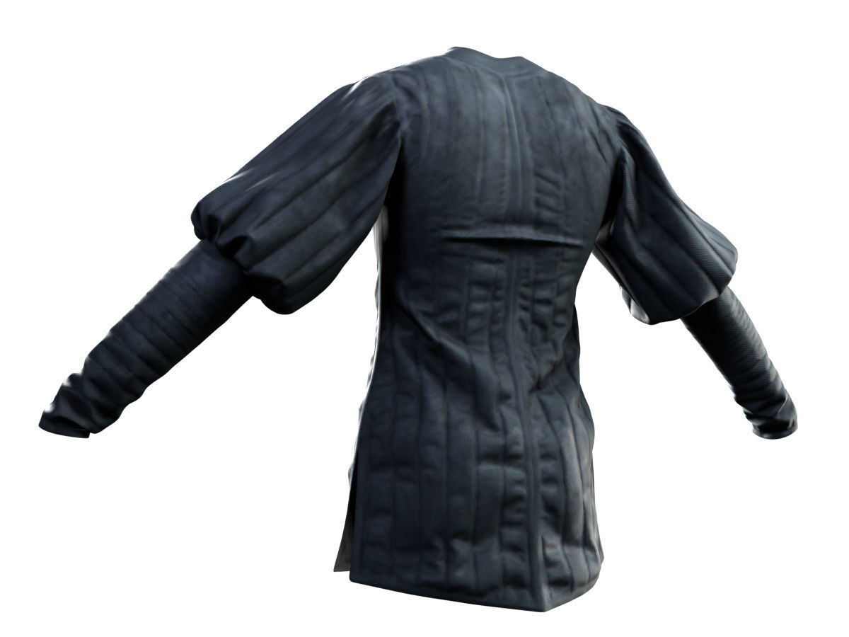 Medieval Jackets Vol 02 Base Mesh Low-poly 3D model_19