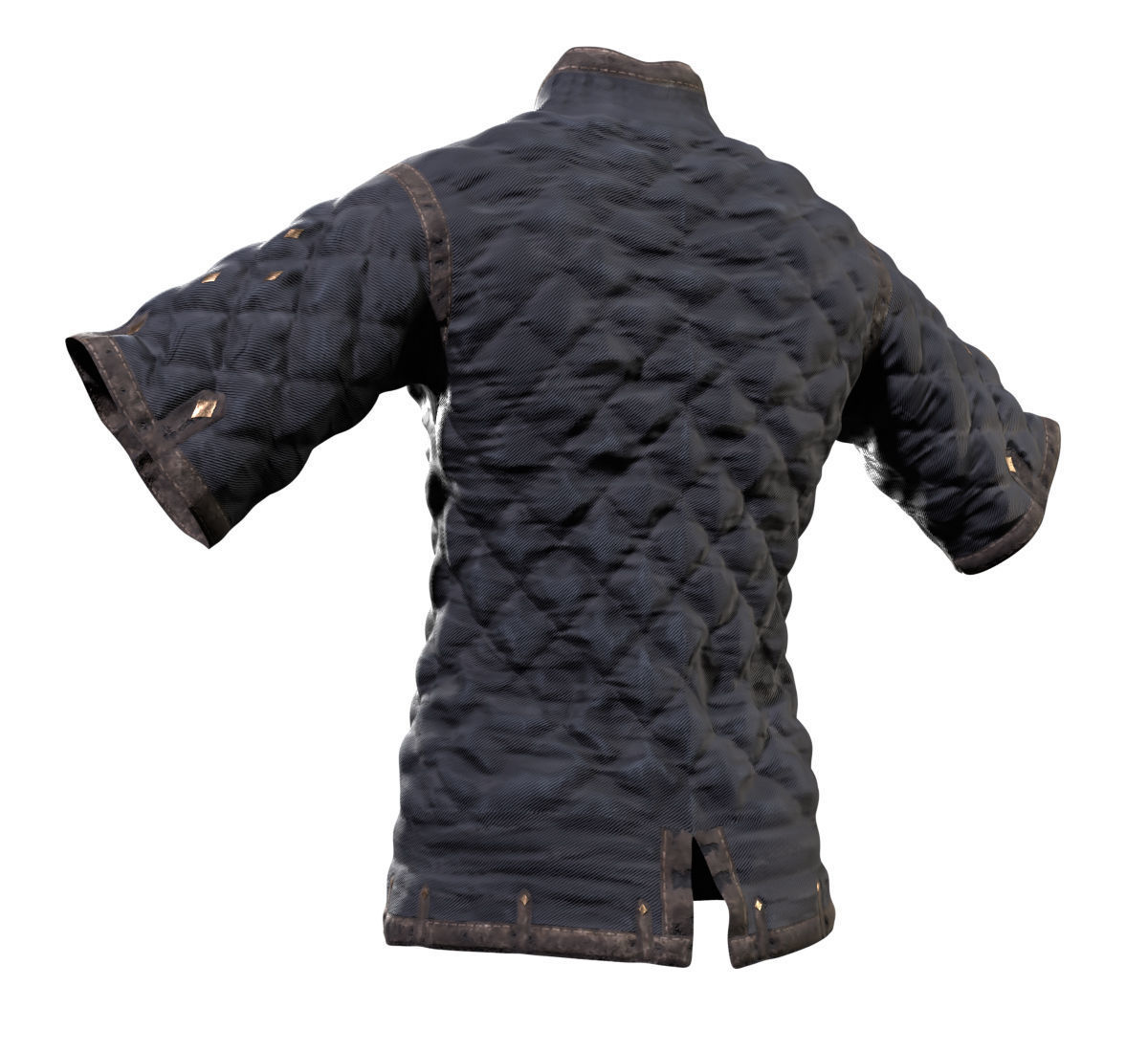 Medieval Jackets Vol 02 Base Mesh Low-poly 3D model_10