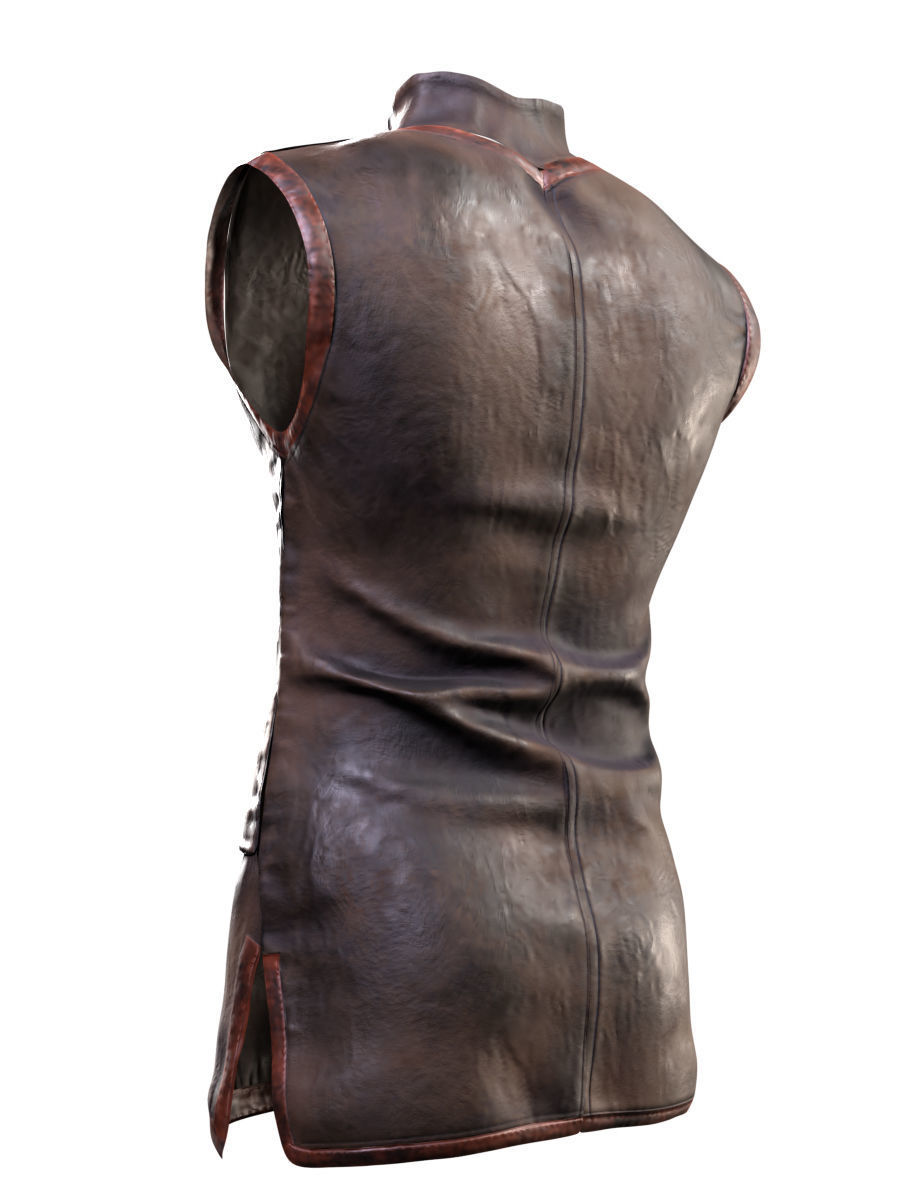 Medieval Jackets Vol 02 Base Mesh Low-poly 3D model_15