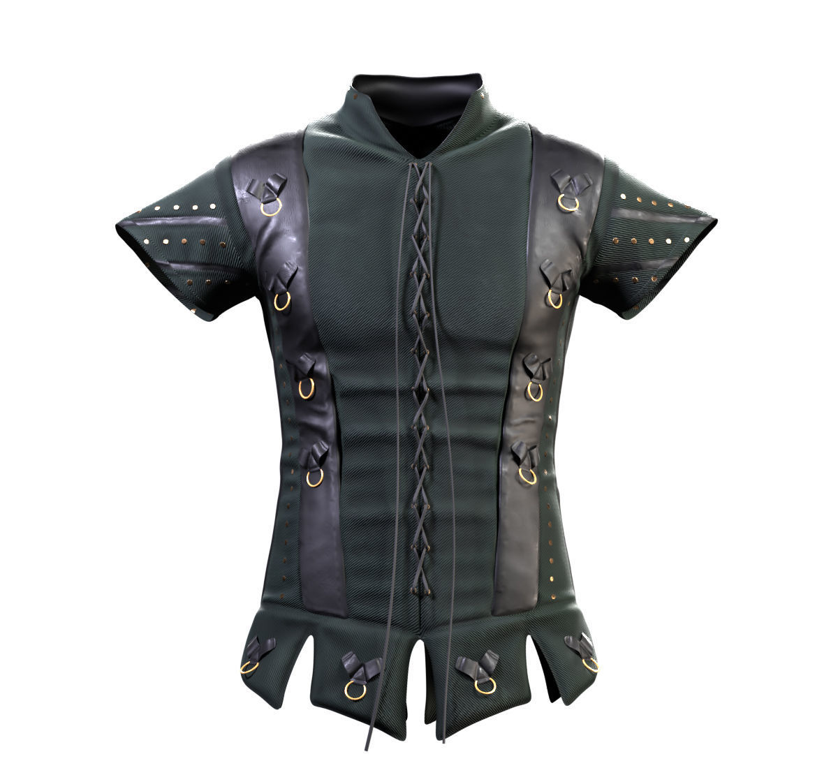 Medieval Jackets Vol 02 Base Mesh Low-poly 3D model_17