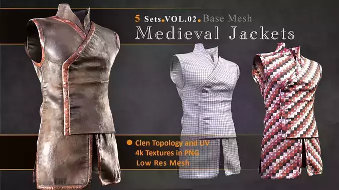 Medieval Jackets Vol 02  Base Mesh 