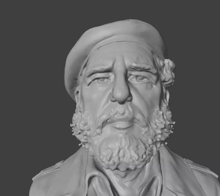 Fidel Castro 3D print model_8